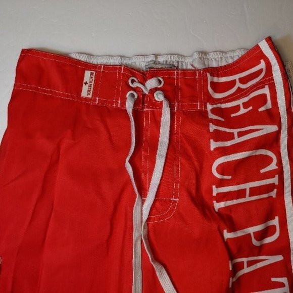Beach Patrol Red Swim Trunks Size S NWT - Picture 2 of 5